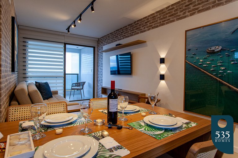 Lindo Apartamento com Linda Vista, Super Decorado