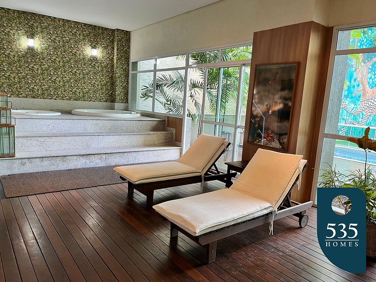 Amplo Quarto e Sala Vista Baía de Todos os Santos