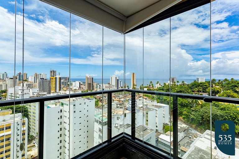Lindo e aconchegante com vista panorâmica na Barra