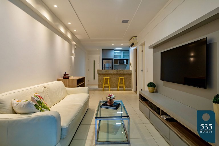 Lindo apartamento com varanda gourmet em Ondina