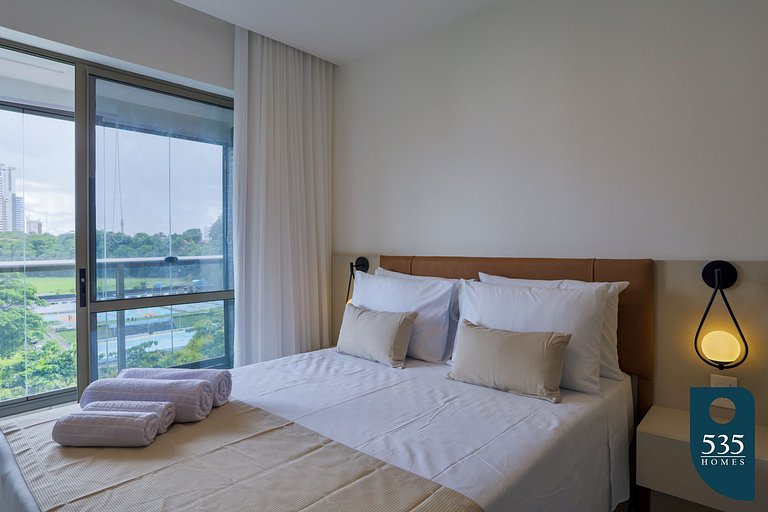Moderno apartamento com acesso à praia