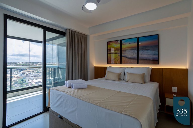 Apartamento em prédio com piscina no rooftop