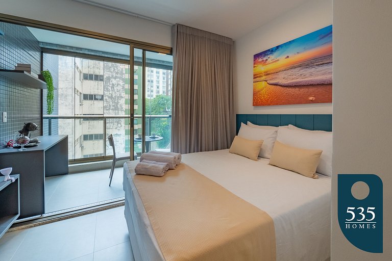 Studio with Rooftop 500m from the Barra's beach