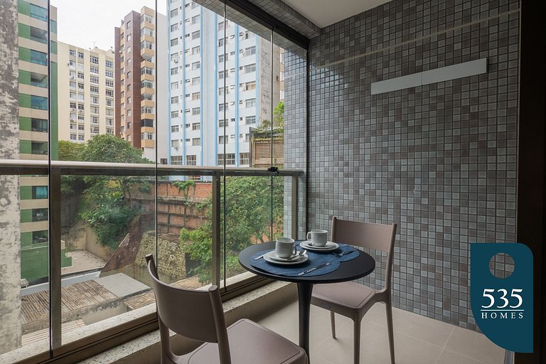 Studio with Rooftop 500m from the Barra's beach