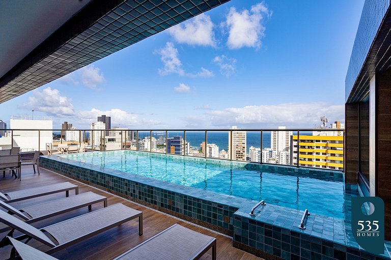 Studio with Rooftop 500m from the Barra's beach