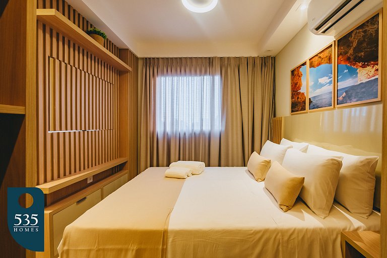 Quarto e sala 450m da praia de ondina