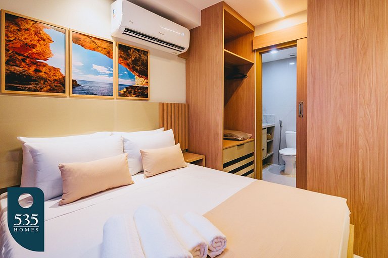 Quarto e sala 450m da praia de ondina