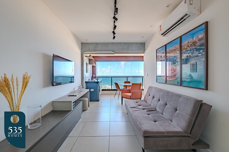 Apartamento super equipado perto da praia da Barra