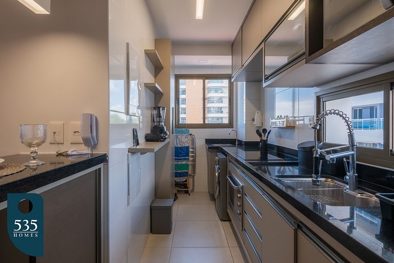Apartamento super equipado perto da praia da Barra
