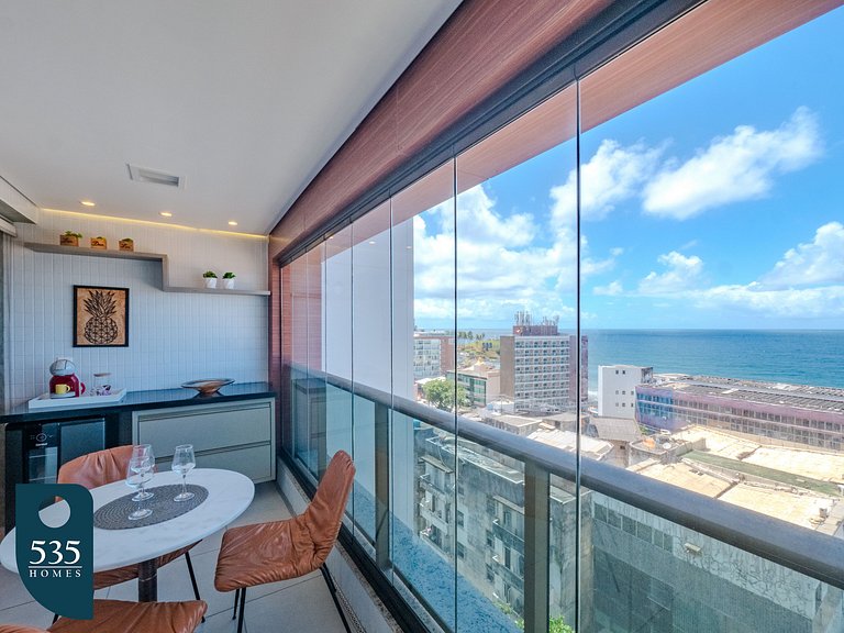 Apartamento super equipado perto da praia da Barra