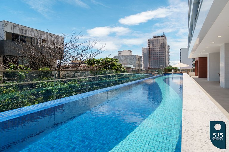 Apartamento super equipado perto da praia da Barra