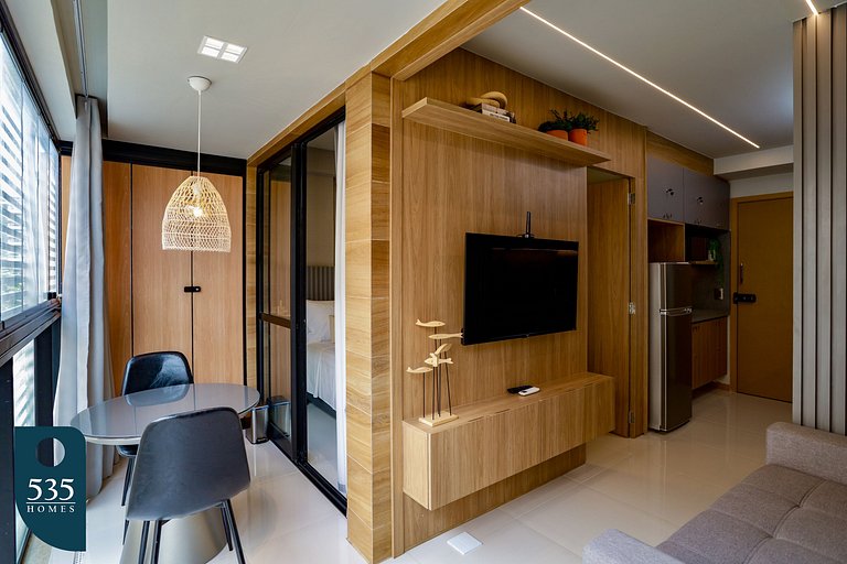 Conforto em apartamento a passos da praia da Barra