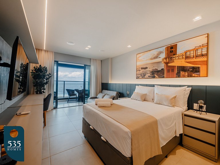 Comfortable Studio with Ocean View in Armação