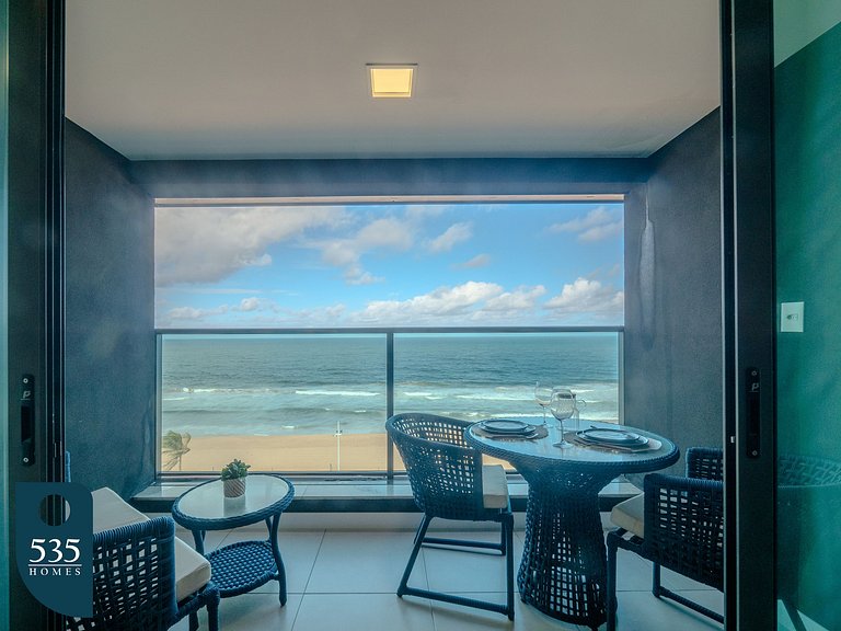 Conforto em studio com mar à vista na Armação