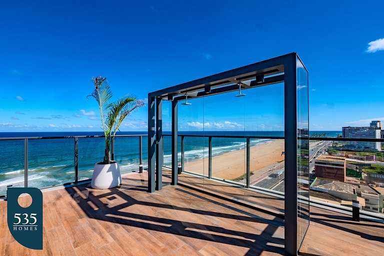 Conforto em studio com mar à vista na Armação