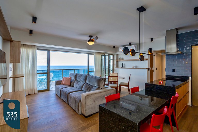 Fully Equipped 2 Bedroom with Ocean View in Barra