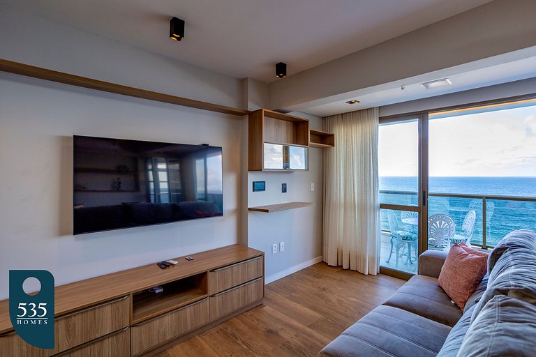 2 Quartos super equipado com vista mar na Barra