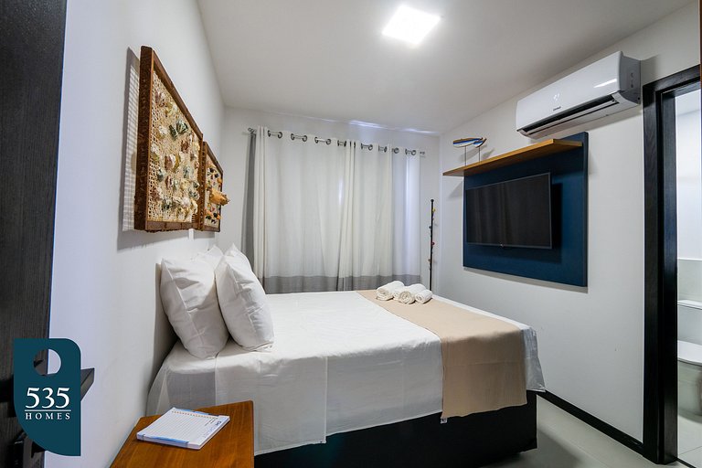 Aconchegante 2 Quartos no Melhor de Praia do Forte