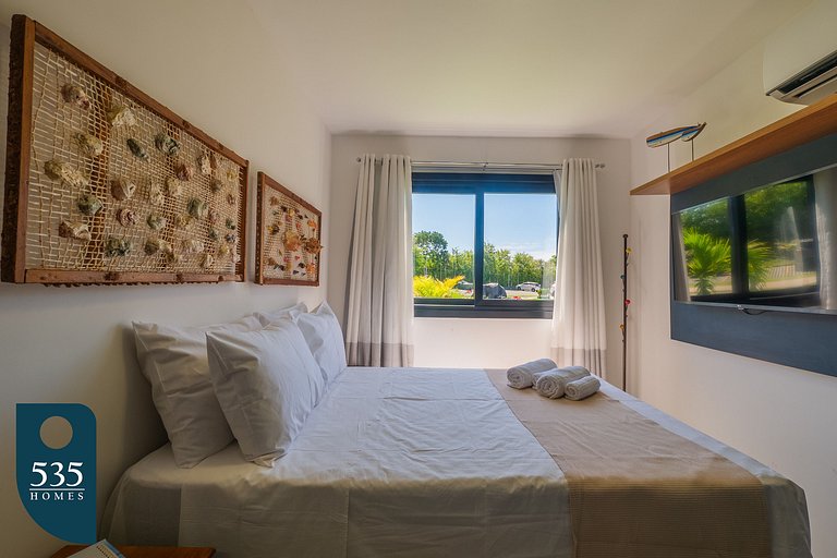 Aconchegante 2 Quartos no Melhor de Praia do Forte