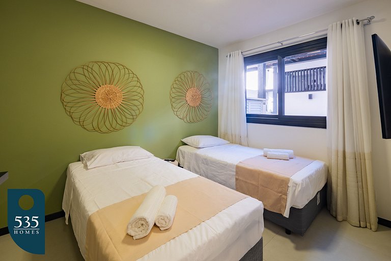 Aconchegante 2 Quartos no Melhor de Praia do Forte