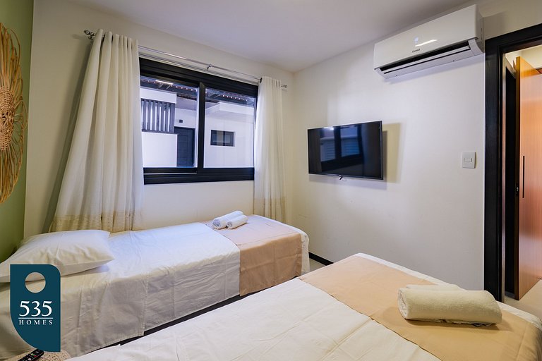 Aconchegante 2 Quartos no Melhor de Praia do Forte