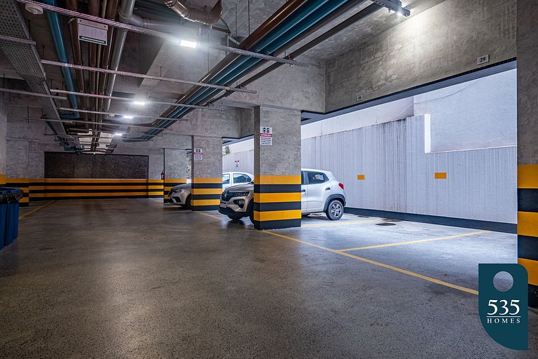 Quarto e sala moderno a 700m do Salvador Shopping