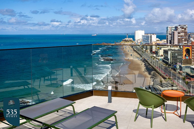 Desfrute da vista para o mar no melhor da Barra