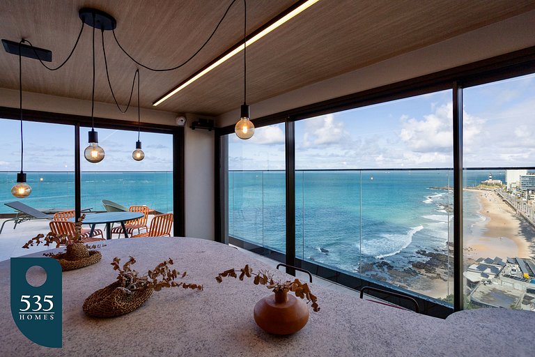 Desfrute da vista para o mar no melhor da Barra