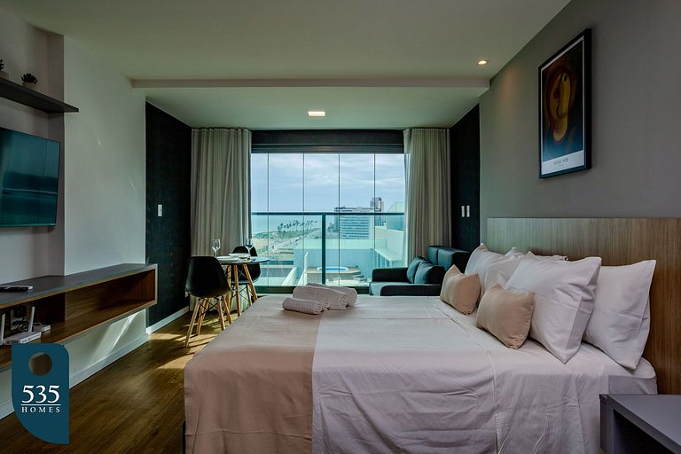 Sea view in high floor in Armação