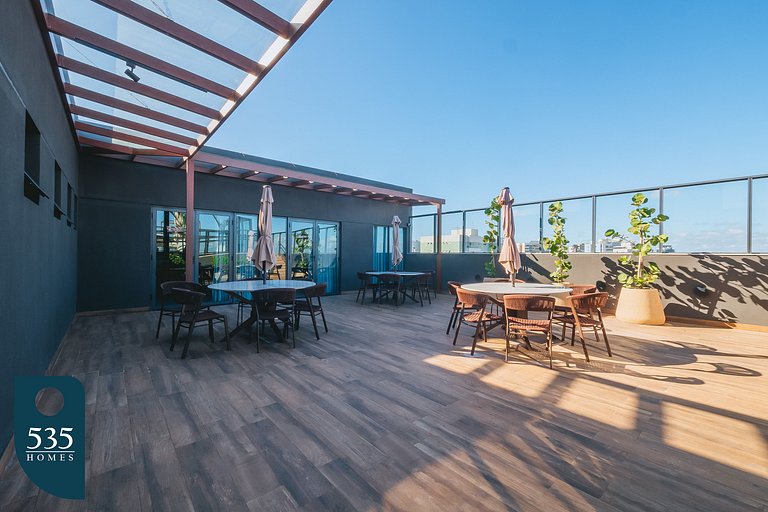 Vista mar em andar alto na Armação