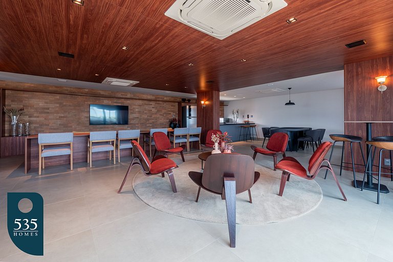 Vista mar em andar alto na Armação