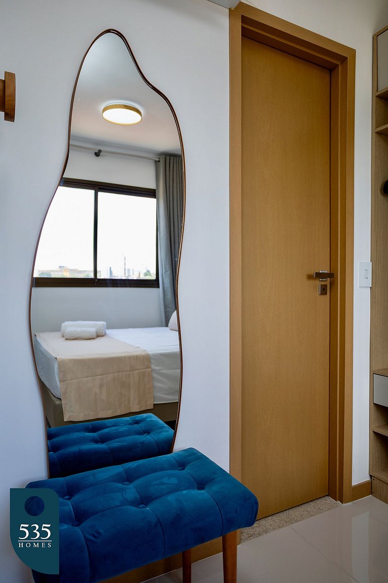 Apartamento aconchegante em andar alto em Ondina