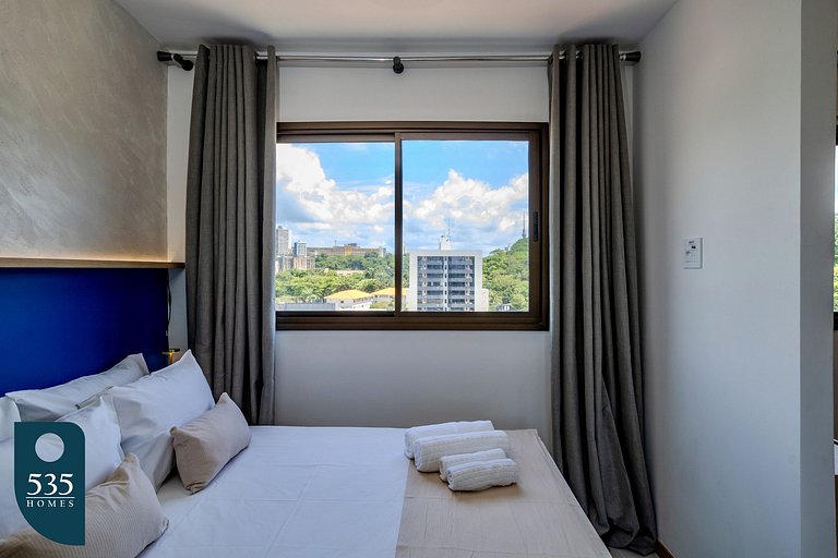 Apartamento aconchegante em andar alto em Ondina