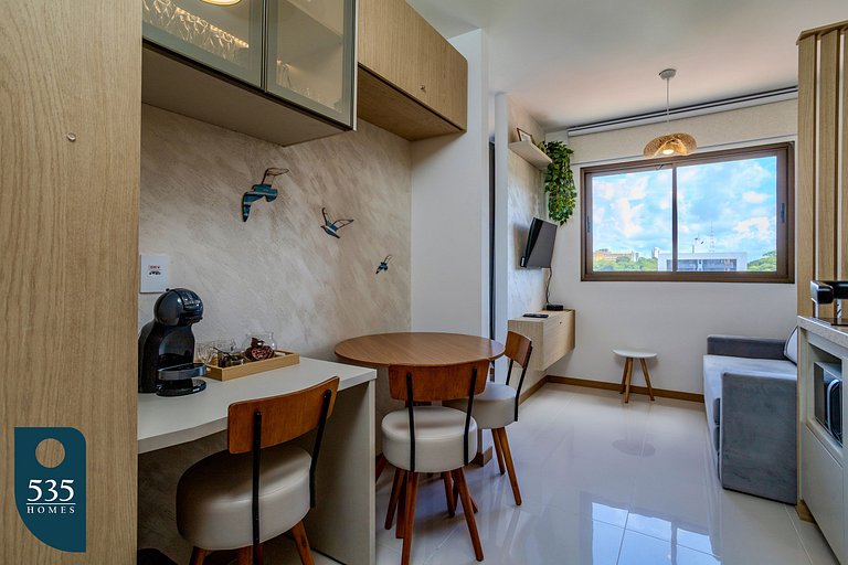 Apartamento aconchegante em andar alto em Ondina