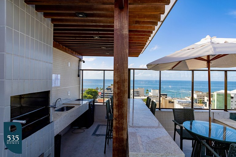 Apartamento aconchegante em andar alto em Ondina