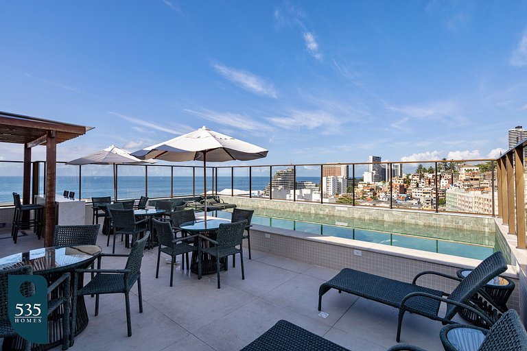 Apartamento aconchegante em andar alto em Ondina