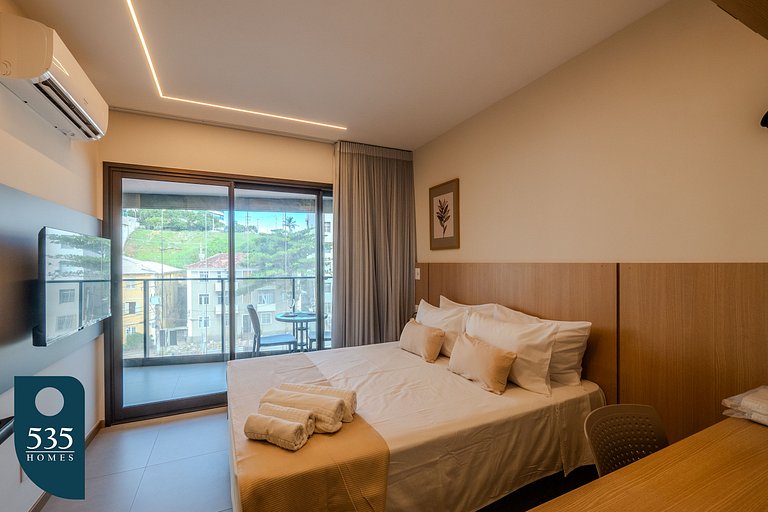 Studio localizado dentro do circuito do carnaval