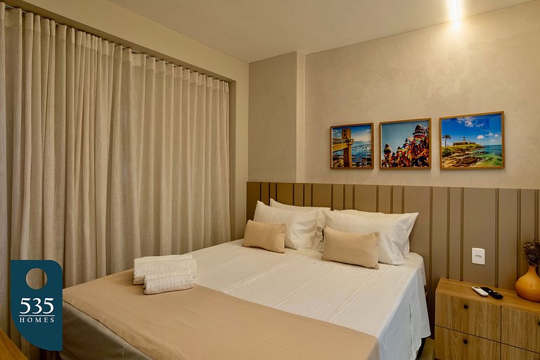 Quarto e sala vista mar em Stella a 400m da praia