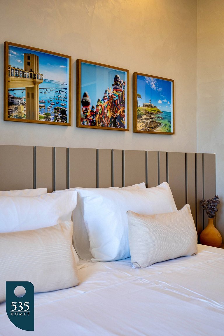 Quarto e sala vista mar em Stella a 400m da praia