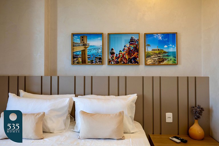 Quarto e sala vista mar em Stella a 400m da praia