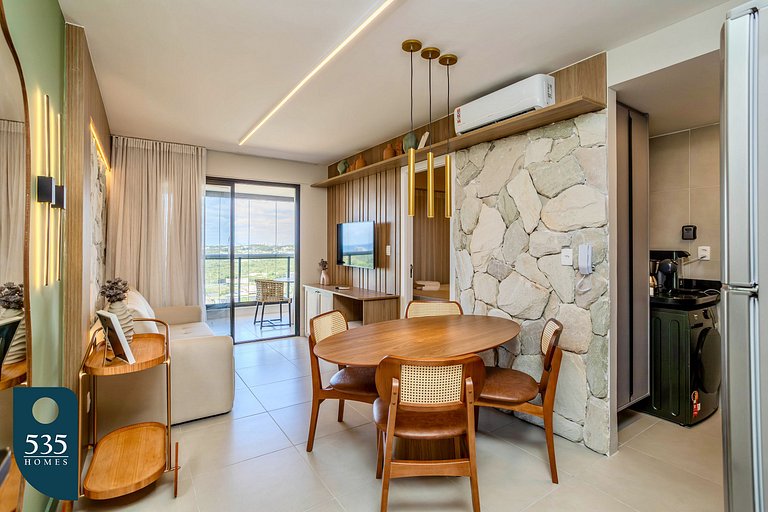 Quarto e sala vista mar em Stella a 400m da praia