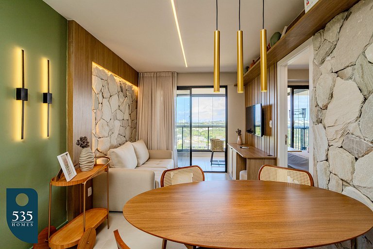 Quarto e sala vista mar em Stella a 400m da praia