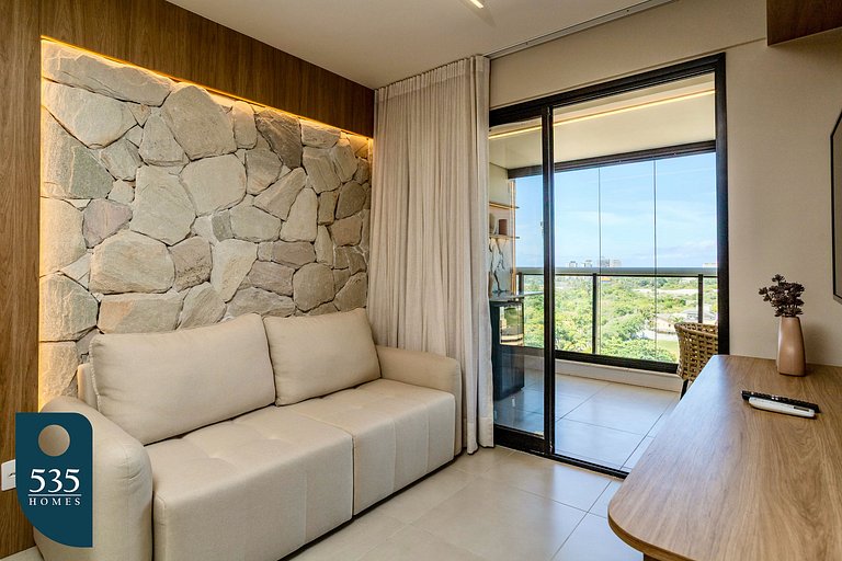 Quarto e sala vista mar em Stella a 400m da praia