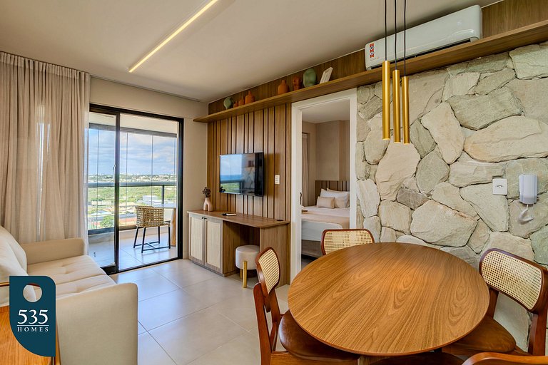 Quarto e sala vista mar em Stella a 400m da praia