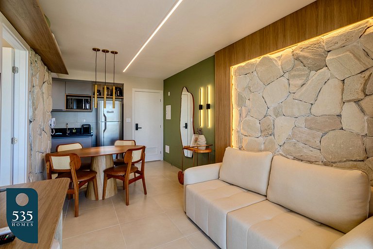 Quarto e sala vista mar em Stella a 400m da praia