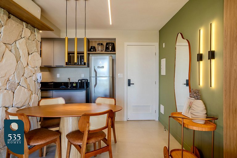 Quarto e sala vista mar em Stella a 400m da praia