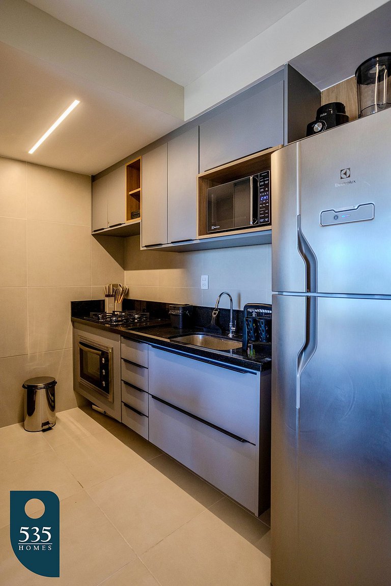 Quarto e sala vista mar em Stella a 400m da praia