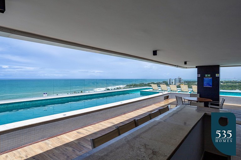 Quarto e sala vista mar em Stella a 400m da praia