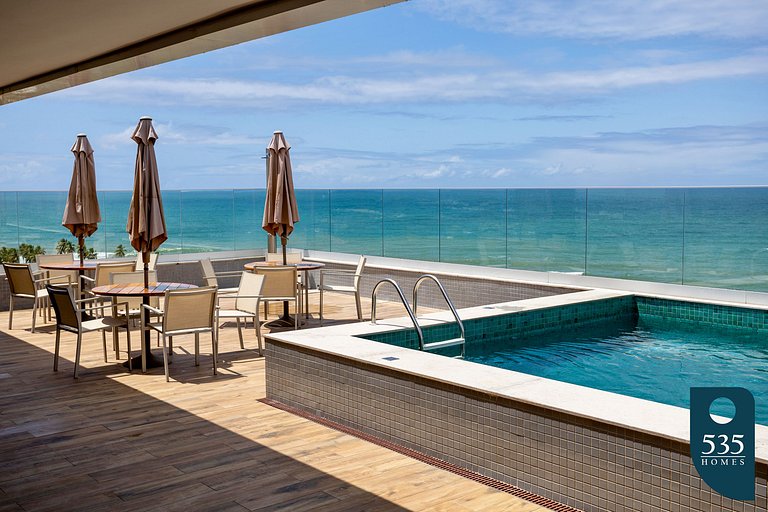 Quarto e sala vista mar em Stella a 400m da praia