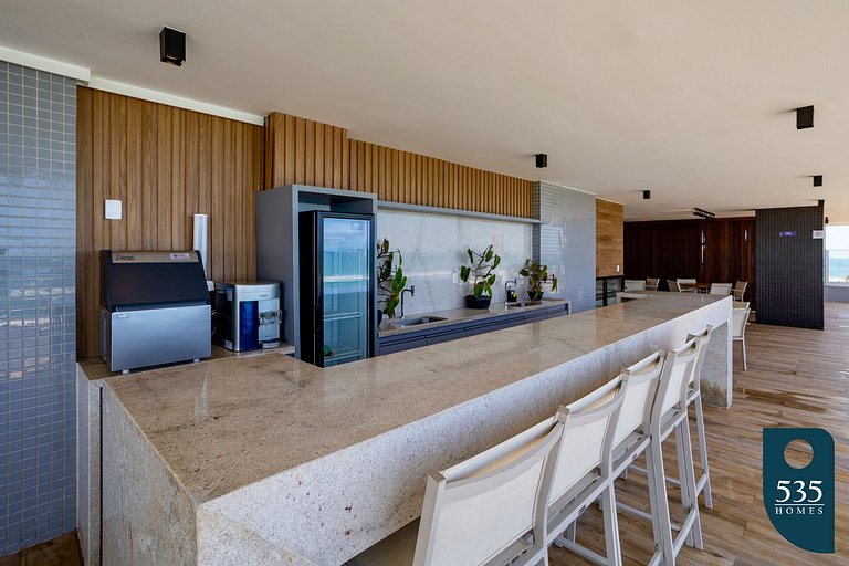 Quarto e sala vista mar em Stella a 400m da praia